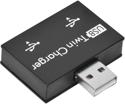 Allecto - USB Splitter - USB 2.0 Hub - Compact en Draagbaar - Zwart - Opladen van Meerdere Apparaten - 2 Poorten - Geschikt voor Alle USB Apparaten
