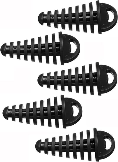 Set van 5 Waterdichte Universele Off-road Motocross Motor Achterdemper Rubber Stopper Plug Caps - Zwart, Geschikt voor Diverse Motoren en Motorraces