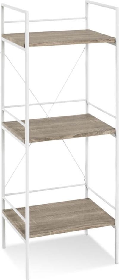 Open kast – MDF etagère – 3 lagen – Stevig open wandrek – 34x27x97 cm – Tijdloos design