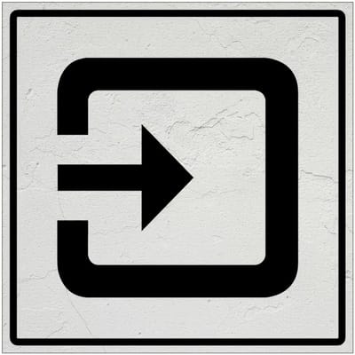 Ingang gebouw bord | Forex Re materiaal | 10 x 10 cm
