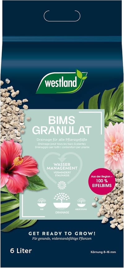 Puimgranulaat - Drainagemateriaal - Plantenbakken Vullen - Natuurlijk Mineraal - 6 Liter - Grijs