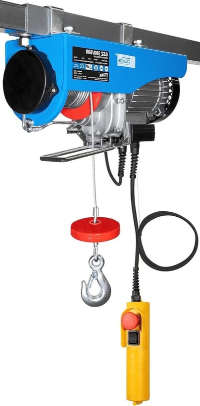 Elektrische Takel - Hefkraan Kabeltrekker - Zware Lasten Verplaatsen - Met Katrol 600kg - 11 Meter Hefhoogte - Blauw