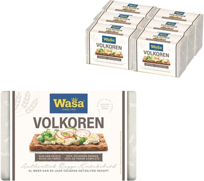 Wasa Volkoren Knäckebröd - 6 x 260g
