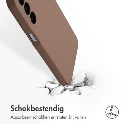 Accezz Hoesje - Geschikt voor Samsung Galaxy A16 (4G) / A16 (5G) - Liquid Silicone Backcover - Lichtbruin