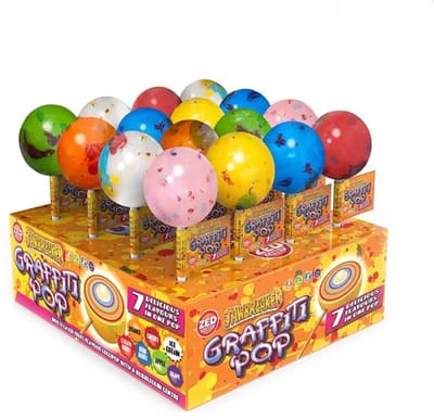 Zed Jawbreaker Graffiti Lolly - 16 lolly's x 55 gram