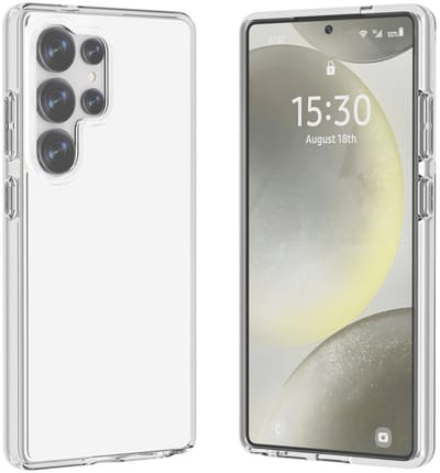 Transparant Hard-Cover Bescherm-Hoes + Screenprotector geschikt voor Samsung Galaxy S25 ULTRA