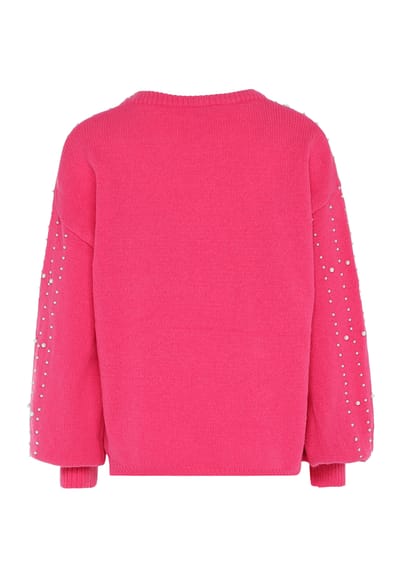 Faina trui met parels Dames roze