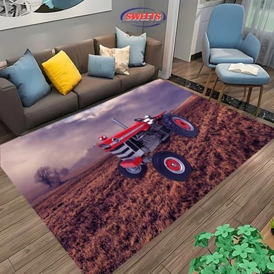 Grote Machines Tractor Serie Patroon Groot Tapijt voor Huis Woonkamer Kinderkamer, Sofa Deurmat Vloerkleed Antislip Decor Mat 80*120cm