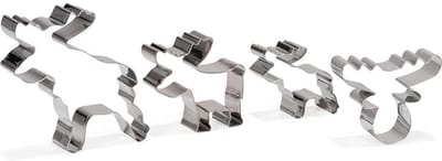 uitsteekvormen Eland RVS zilver 4-delig