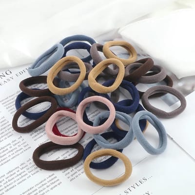 Elastiekjes  25 stuks | Aarde Gekleurde Haar Elastieken | elastisch | hoge kwaliteit haarelastiekjes | Sparkolia | kleuren bruin, rood, blauw, grijs, beige