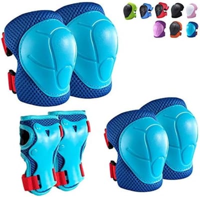 Famanu - Kniebeschermers voor Kinderen met Elleboog- en Polsbeschermers – 3-in-1 Set voor Skaten, Fietsen, Rolschaatsen, Step