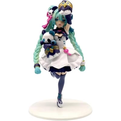 18cm Hatsune Miku Schattig Bureau Chinese Stijl Mode Panda Actiefiguur, Schattig Meisjesmodel PVC Verzamelbaar Figuur Ornament gray