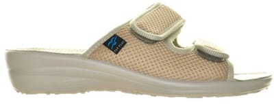 Beige Slippers Velcro Fly Flot maat 37