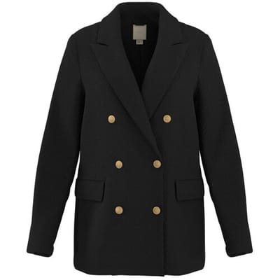 ESMARA Dames bouclé blazer (Zwart, 34)