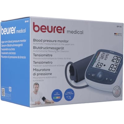 Beurer BM 40 Bloeddrukmeter bovenarm - Aanbevolen door Hartstichting - Incl. manchet 22-35 cm - Onregelmatige hartslag - Risico-indicator - XL display - Bekroond nauwkeurig - Incl. batterijen - 5 Jaar garantie