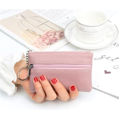 Mode leren portemonnee dames kleine portemonnee wisselgeld portemonnees mini rits geldzakken kinderen portemonnees sleutelhanger clutch