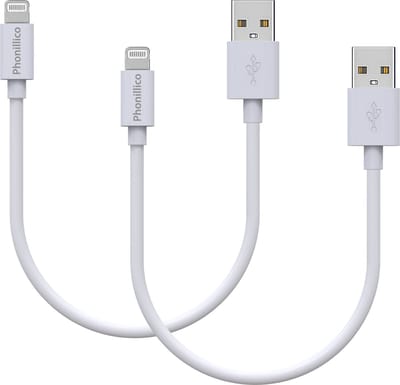 2x Lightning naar USB A Kabel Wit - 0,2 meter - Oplaadkabel voor iPhone 12 / 12 MINI / 12 PRO / 12 PRO MAX / 11 / 11 PRO / 11 PRO MAX / SE 2022 / SE 2020