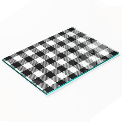 Multifunctionele decoratieve snijplank voor de keuken, gemaakt van gehard glasgaas, 80x52 cm