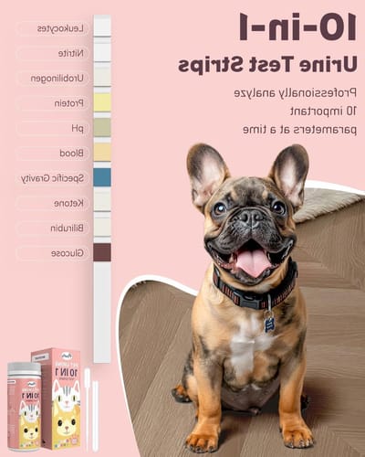 100 Stuks Urine Test Strips voor Honden en Katten - 10-in-1 Test voor Urineweginfecties, Leukocyten, Eiwit, Ketonen en Glucose