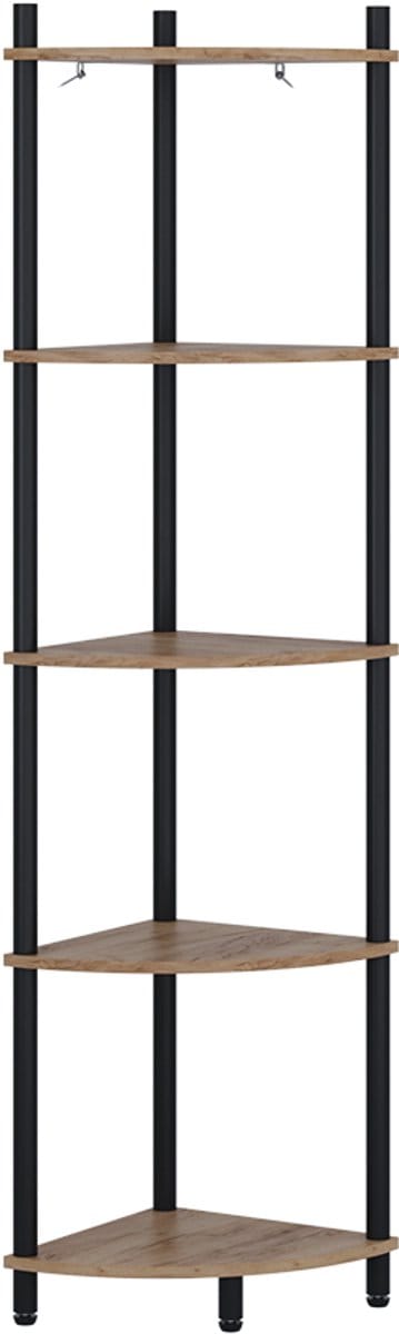 Vicco Bivio Hoekrek – 29 x 133 cm met 5 opbergvakken Eik goud/antraciet