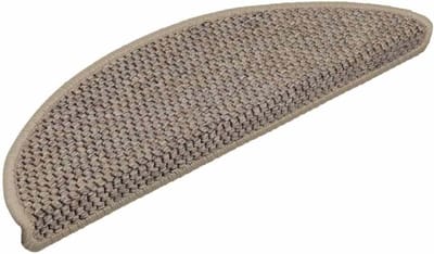 Trapmatten Sisal-look - Stoffen Traptreden - Trap Beschermen - Dubbele Functie - 56 x 17 x 3 cm - Donkerbeige