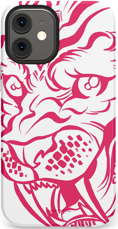 Casetastic Hoesje Geschikt voor Apple iPhone 12 Mini - Stijlvolle Beschermende Duo-layer Case - Scherpe Strepen
