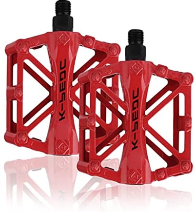 Fiets pedalen - MTB BMX - Veilig Fietsen - Lichtgewicht Aluminium - 98 x 92 mm - Rood