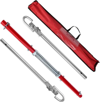 Sleepstang 3-delig - Pechhulp Kabel - Auto Sleepen - Met Demping - 2000 kg - Zilver