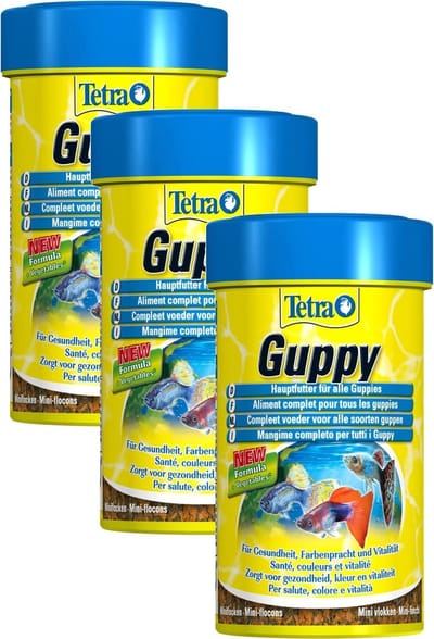 Tetra Guppy Visvoer Vlokken - Vissenvoer - 3 x 100 ml