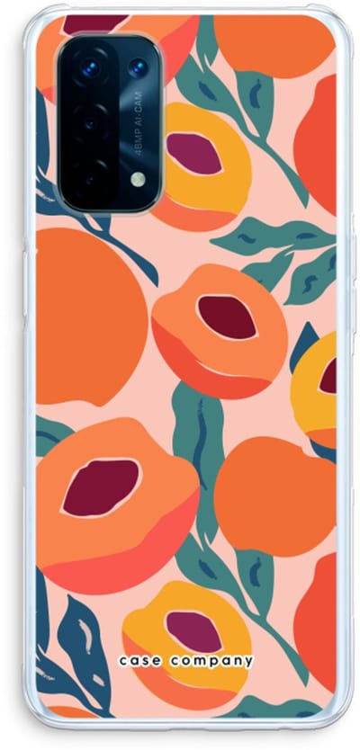 Case Company® - Hoesje geschikt voor Oppo A74 5G hoesje - Perzik - Soft Cover Telefoonhoesje - Bescherming aan alle Kanten en Schermrand