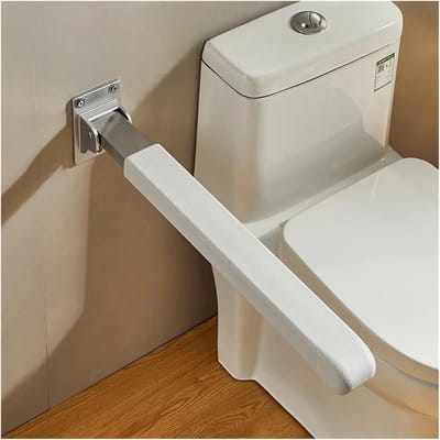 Toiletbeugel Opklapbaar - Veiligheidsleuning Badkamer - Ondersteuning Toiletgebruik - Roestvrij Staal Antislip - Ruimtebesparend Ontwerp