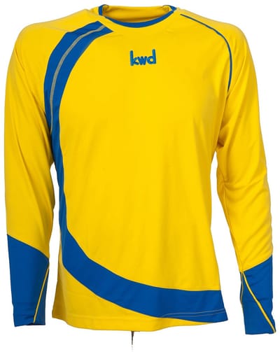 KWD Shirt Nuevo lm, mt Pup, geel/kobaltblauw