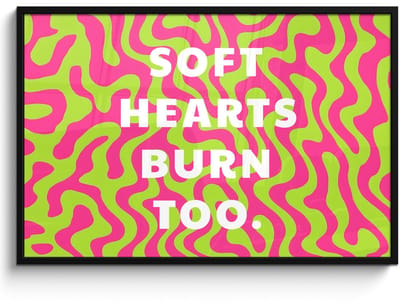 Poster in lijst - Fotolijst 120x80 cm - Posters - Abstract - Quote - Centraal - Roze - Posterlijst zwart - Decoratie - Wanddecoratie woonkamer - Muurdecoratie slaapkamer