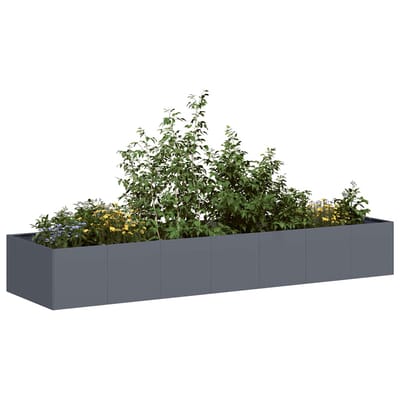 vidaXL - Plantenbak - 280x80x40 - cm - staal - antracietkleurig