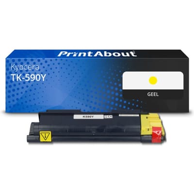 PrintAbout huismerk Toner TK-590Y Geel Geschikt voor Kyocera