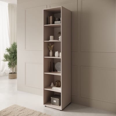 Meubella - Montalo - Boekenkast - Beige - 45x45x206 cm