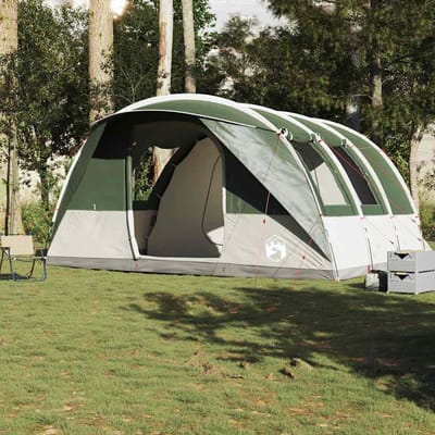 Vidaxl Tente de Camping, 5 Personnes, Tunnel, Vert, Imperméable