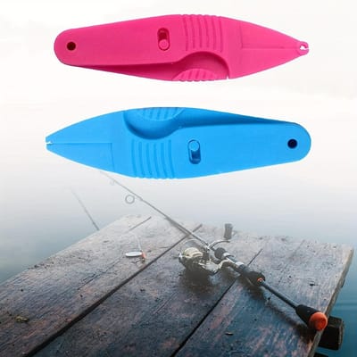 2 Pièces Porte-Lombric Couteau Mini Porte-Vers Rouges Outil Lombric 11.5cm 17g Pince en Plastique Pack of 2 blue