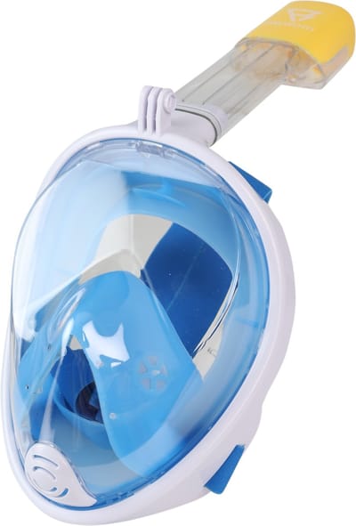 Brunotti Snorkelmasker Volwassenen S/M - Full Face Duikmasker - Snorkelset - 180° Kijkhoek - Beslaat Niet - Blauw