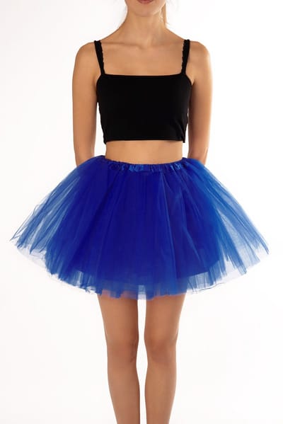 KIMU® Tutu Konings Blauw Tule Rokje - Maat 68 74 80 86 92 98 - Donkerblauwe Petticoat Rok Baby Peuter Meisje - Schattig Pakje Fee Festival