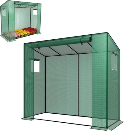 Foliekas Tuin - Tomatenkas Mini Broeikas - Planten Beschermen - Scheurvast Waterafstotend - 200 x 80 x 150 cm - Groen