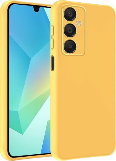 Hoesje - Geschikt voor Samsung Galaxy A16 - Sterk & Shockproof - Siliconen Case - Hoes Cover - Telefoonhoes - Geel