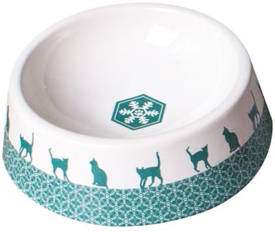 Petbrands festive voerbak keramiek kat (14 CM)