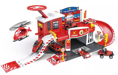 Fire station - Brandweerstation Garage 50-delig set - incl. voertuigen - Speelgoed voor Jonge Brandweerhelden