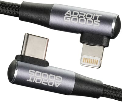 AdroitGoods USB-C Oplaadkabel – Geschikt voor Apple iPhone en iPad met Lightning-connector – PD Snelladen – Gevlochten Nylon – 2 Meter