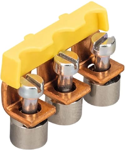 Verbindingsbrug 3-polig - geïsoleerd - 10mm² - Schroef - 32A 230V - Per 1 stuk(s)