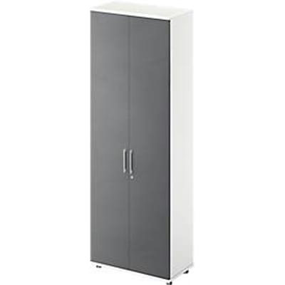 Schäfer Shop Genius TETRIS WOOD draaideurkast, 6 OH, hoogte incl. glijders, B 800 mm, wit/grafiet