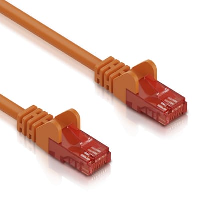 Cat 6 - U/UTP - Netwerkkabel - Patchkabel - Internetkabel - 10 Gbps - 0.25 meter - Oranje - Allteq