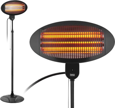 Terrasverwarmer - Staande Heater - Buiten Zitten - 3 Warmte standen - 2000 Watt