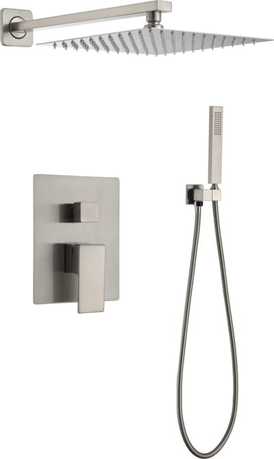 WEBO Rio Vierkant regendoucheset - Inbouw - RVS - Doucheset - 20cm - Stortdouche - Complete doucheset - Handdouche